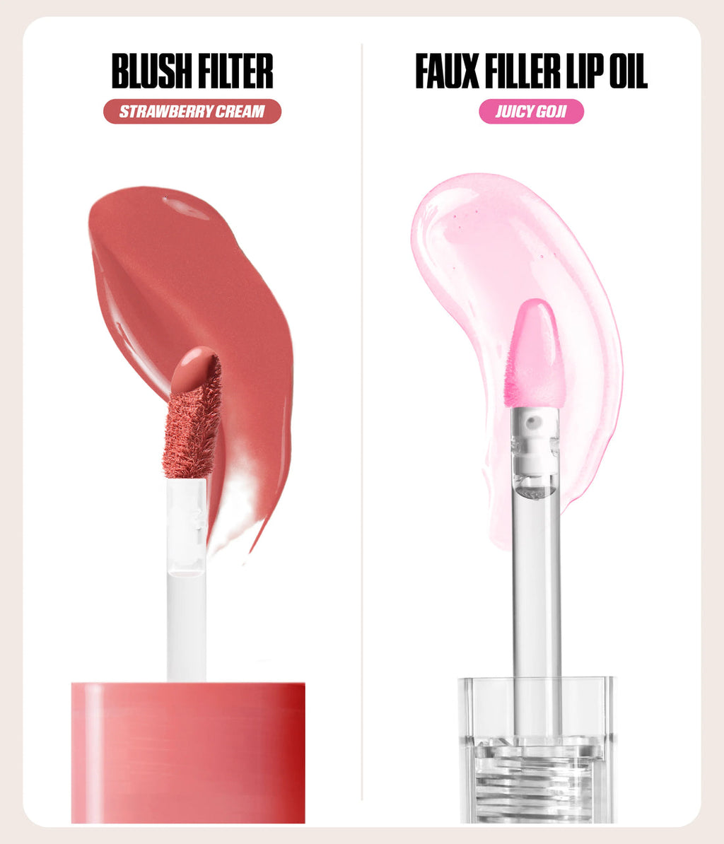 Duo fard à joues et huile à lèvres Huda Beauty Berries & Cream