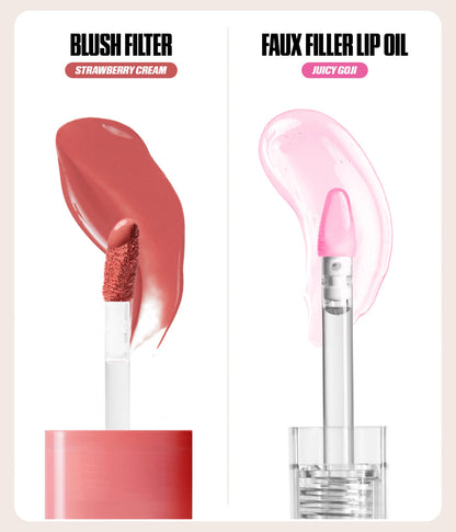 Huda Beauty Berries & Cream Blush & Lip Duo | Duo fard à joues liquide et huile à lèvres