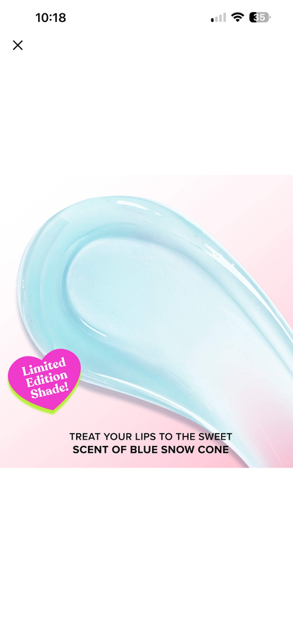 Too Faced Kissing Jelly Lip Oil Gloss Duo – Bubblegum & Blue Snow Cone (Limited Edition)
