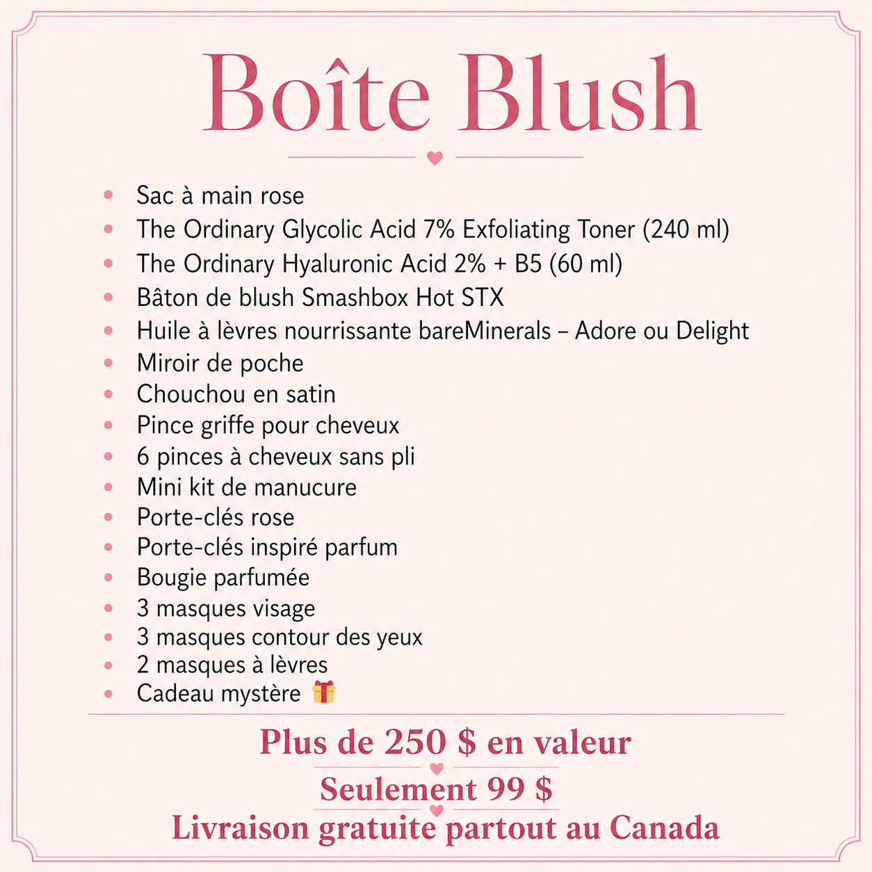 Blush – Coffret Beauté Cadeau Femme