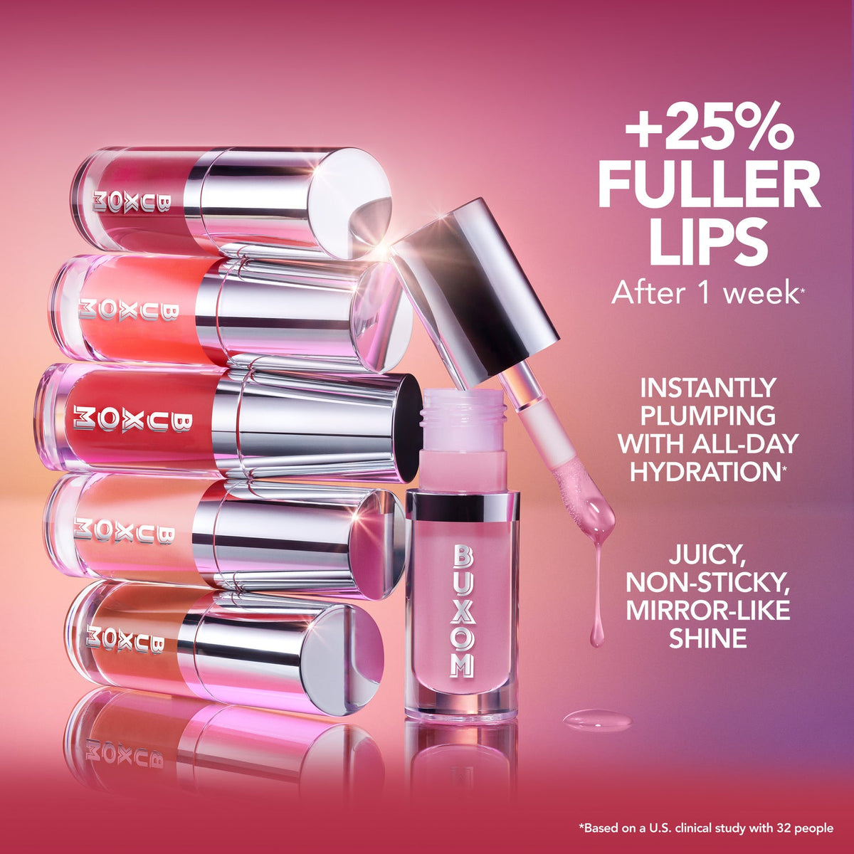Huile à lèvres brillante repulpante BUXOM Full-On™ – Dolly
