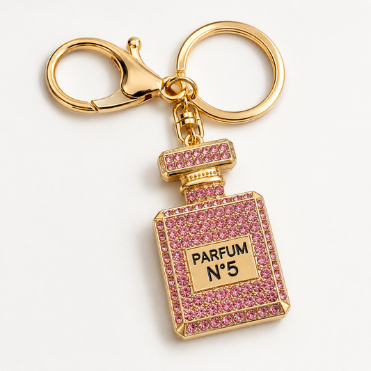 Pink Perfume Keychain | Porte-clés Parfum Rose