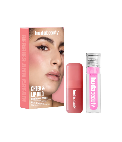 Huda Beauty Berries & Cream Blush & Lip Duo | Duo fard à joues liquide et huile à lèvres
