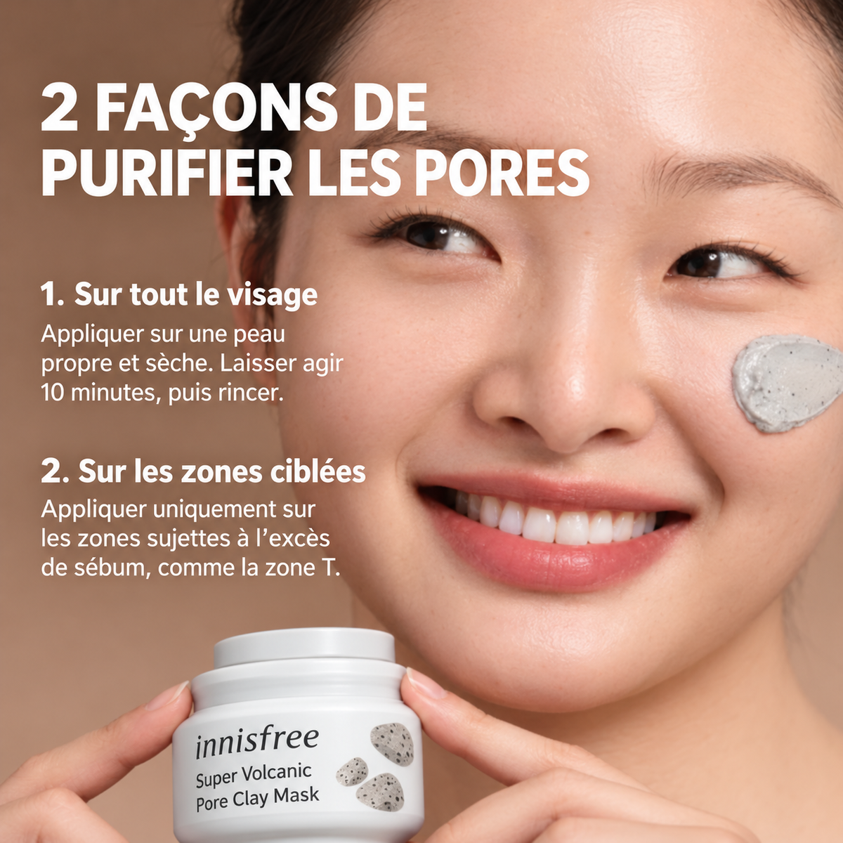 Masque purifiant à l’argile volcanique Innisfree Super Volcanic Pore Clay Mask — 80 g