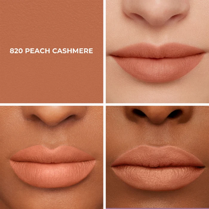 Rouge à lèvres Laura Mercier teinte Peach Cashmere, fini satiné rose pêche