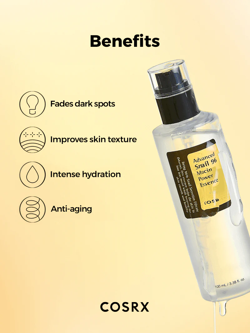 Essence à la mucine d'escargot 96 % COSRX Advanced Snail (100 ml)