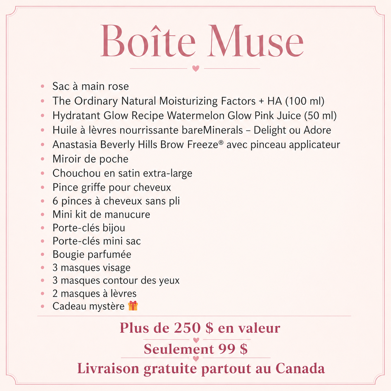 Muse – Coffret Self Care Soins de Peau & Maquillage