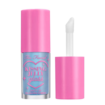 Too Faced Kissing Jelly Lip Oil Gloss Duo – Bubblegum & Blue Snow Cone (Limited Edition)
