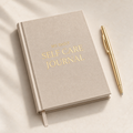 Journal de gratitude et de bien-être — Stylo doré inclus ( version en anglais)