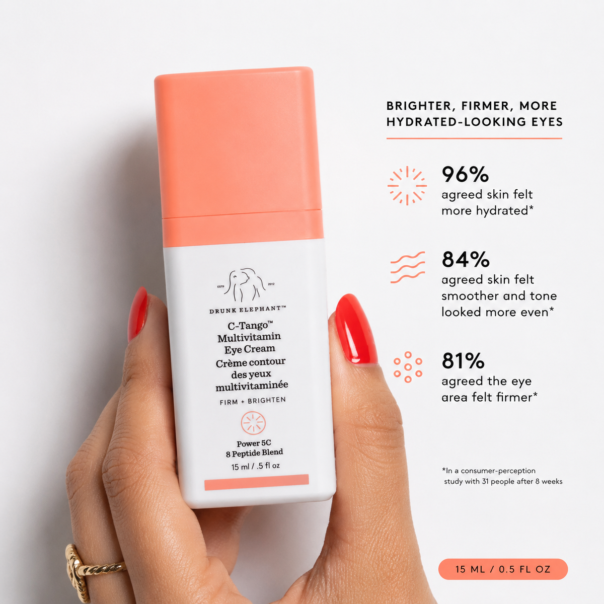Crème contour des yeux multivitaminée Drunk Elephant C-Tango™ – 15 ml