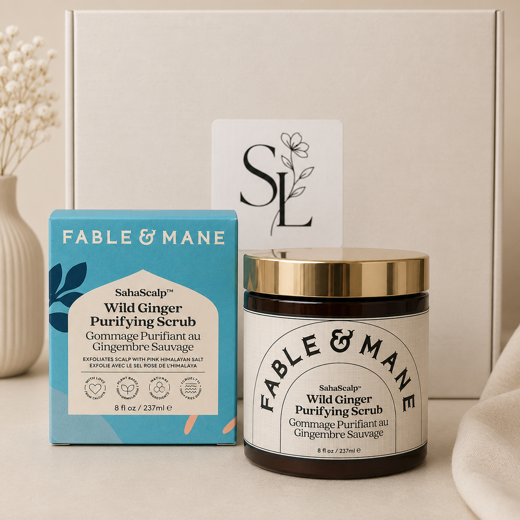 Self love box Denim-B - self-care gift box with denim handbag, skincare, makeup and hair accessories from Anastasia Beverly Hills, Fenty Beauty and more