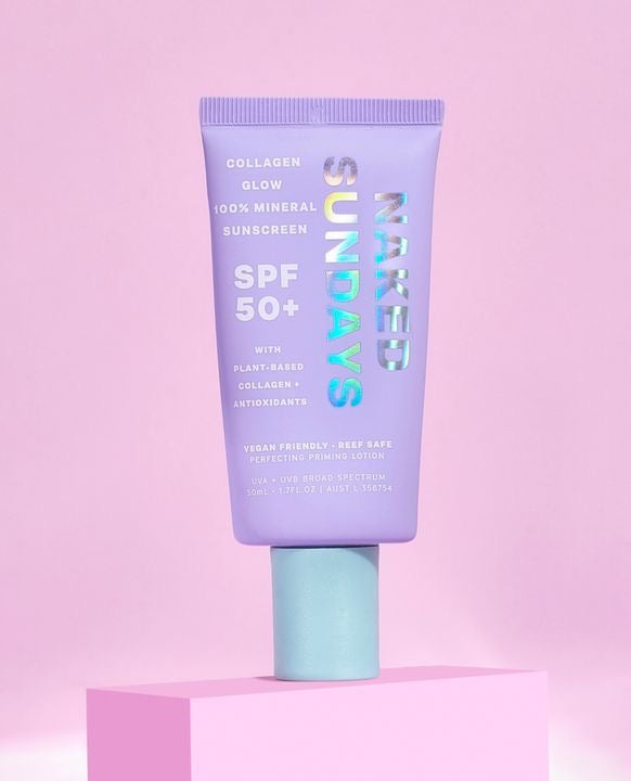 Lotion apprêtante FPS50 Naked Sundays Collagen Boost (50 ml)